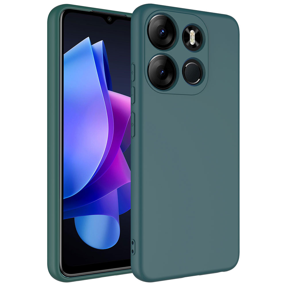Tecno Spark Go 2023 Kılıf Zore Mara Lansman Kapak-Koyu yeşil