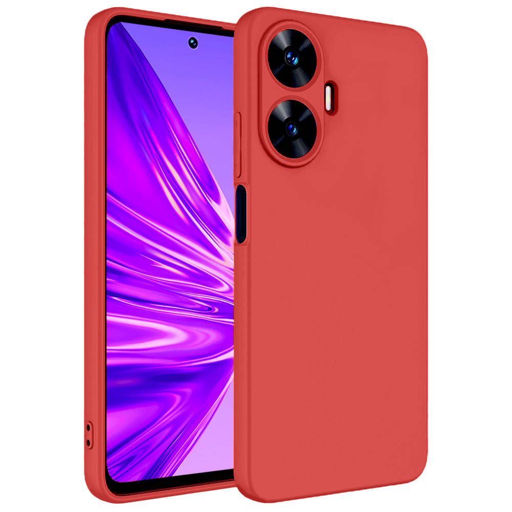 Realme C55 Kılıf Zore Mara Lansman Kapak-Kırmızı