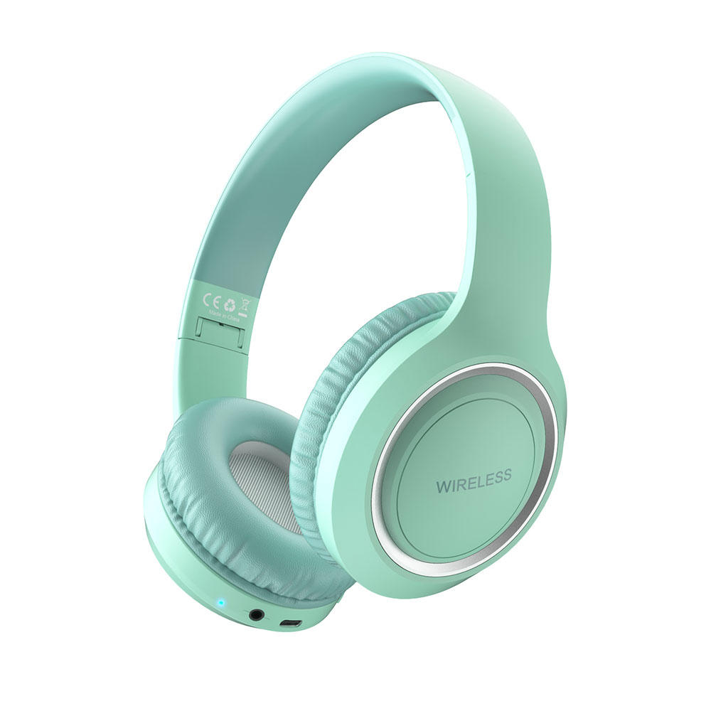 Zore UID-10 Ayarlanabilir ve Katlanabilir Kulak Üstü Bluetooth Kulaklık-Mavi