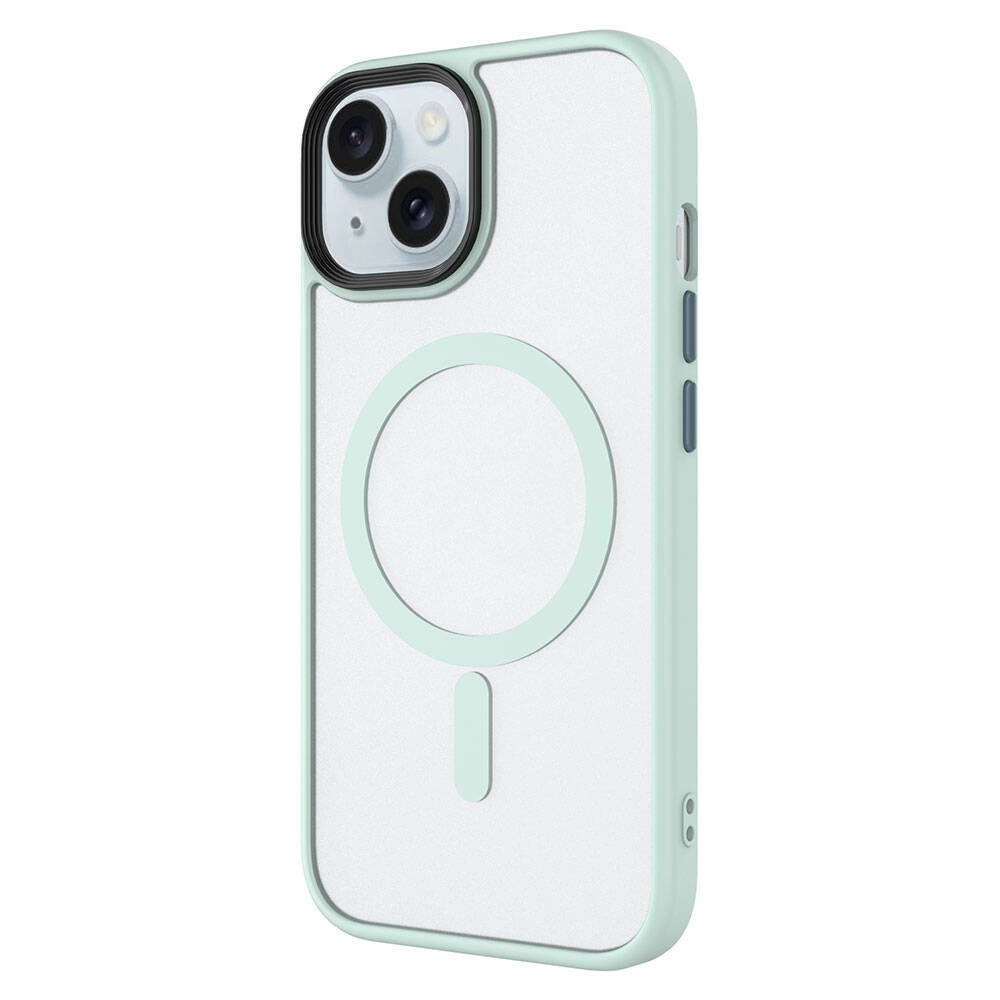 iPhone Uyumlu 15 Kılıf Mat Arka Yüzey Wireless Şarj Özellikli Zore Flet M-safe Kapak