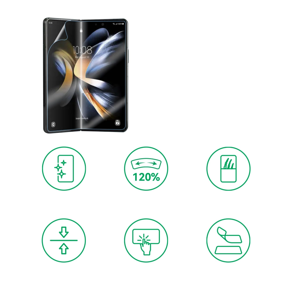 Galaxy Uyumlu Z Fold 2 Zore Hizalama Aparatlı S-Fit Body Ekran Koruyucu