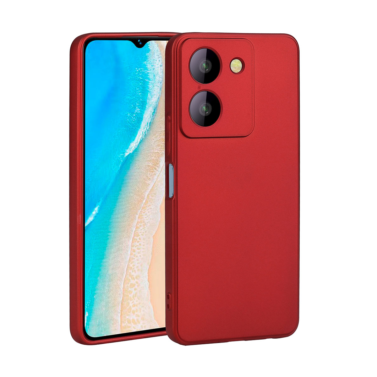 Vivo Y36 4G Kılıf Zore Premier Silikon Kapak-Kırmızı