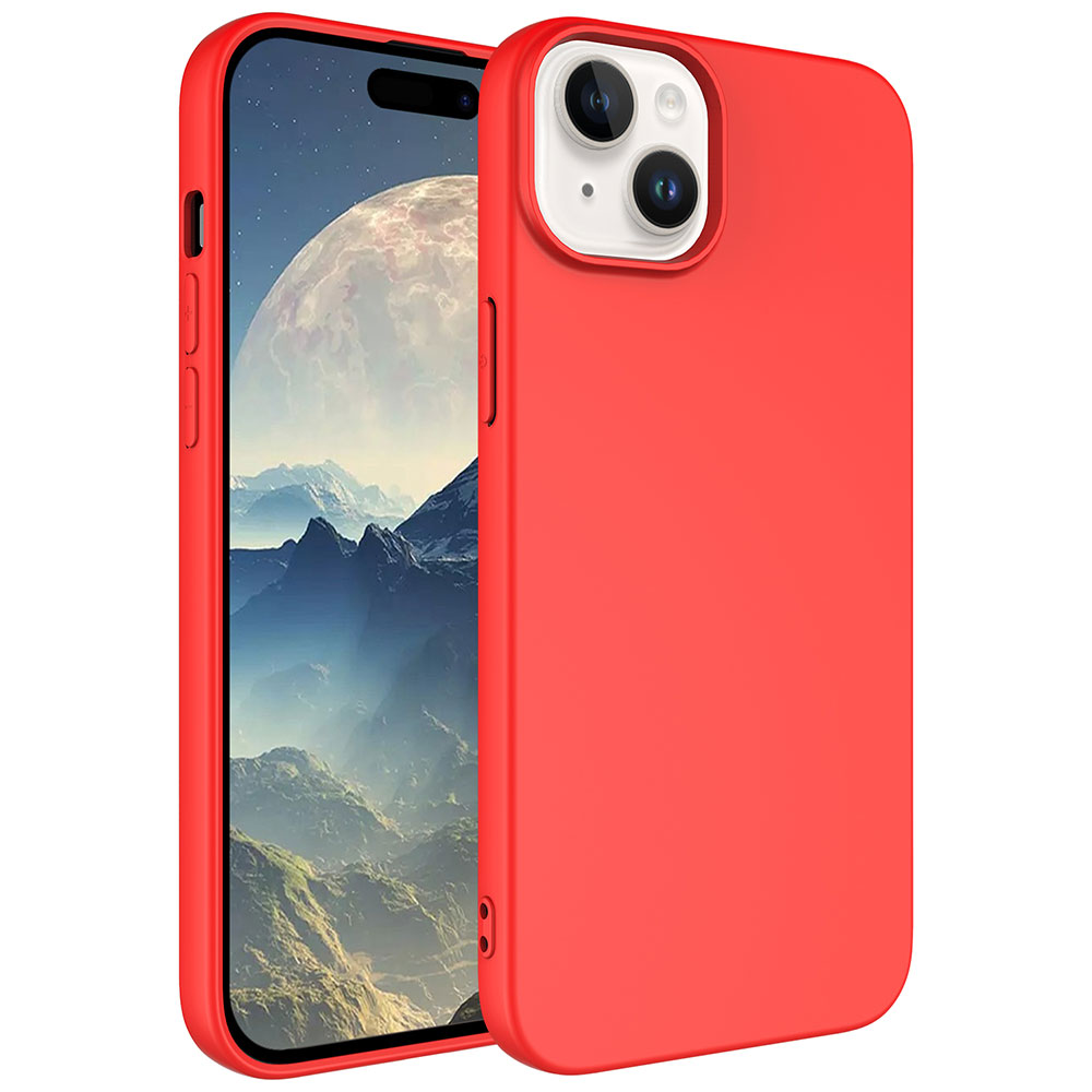 iPhone Uyumlu 15 Kılıf Zore LSR Lansman Kapak-Kırmızı
