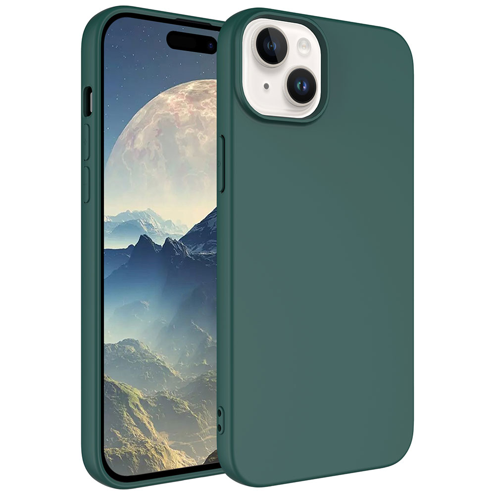 iPhone Uyumlu 15 Kılıf Zore LSR Lansman Kapak-Koyu yeşil