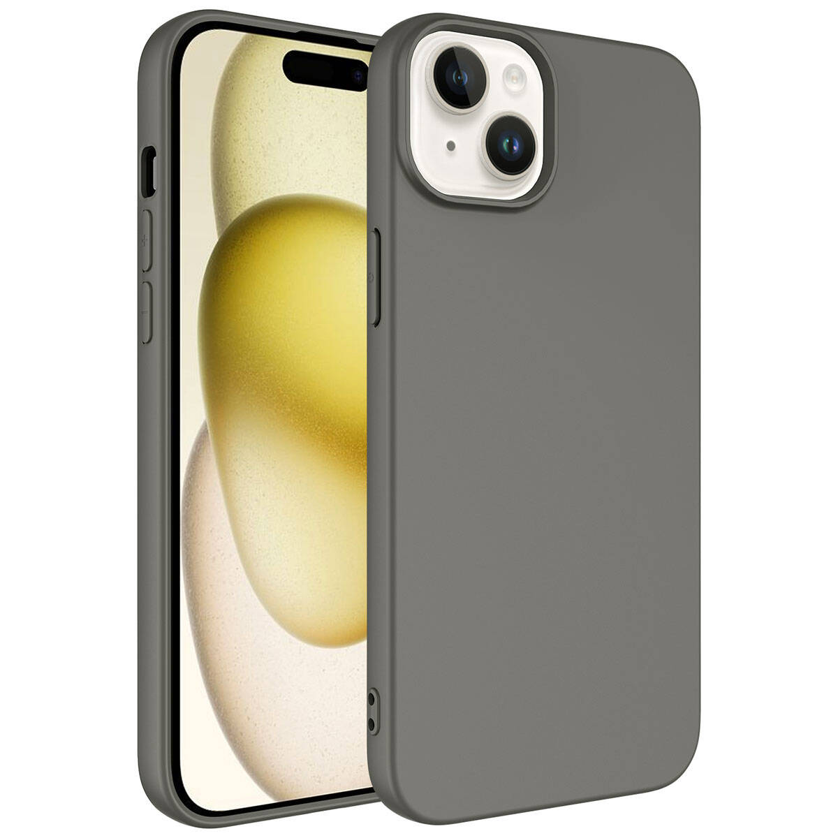 iPhone Uyumlu 15 Kılıf Zore LSR Lansman Kapak-Titanyum