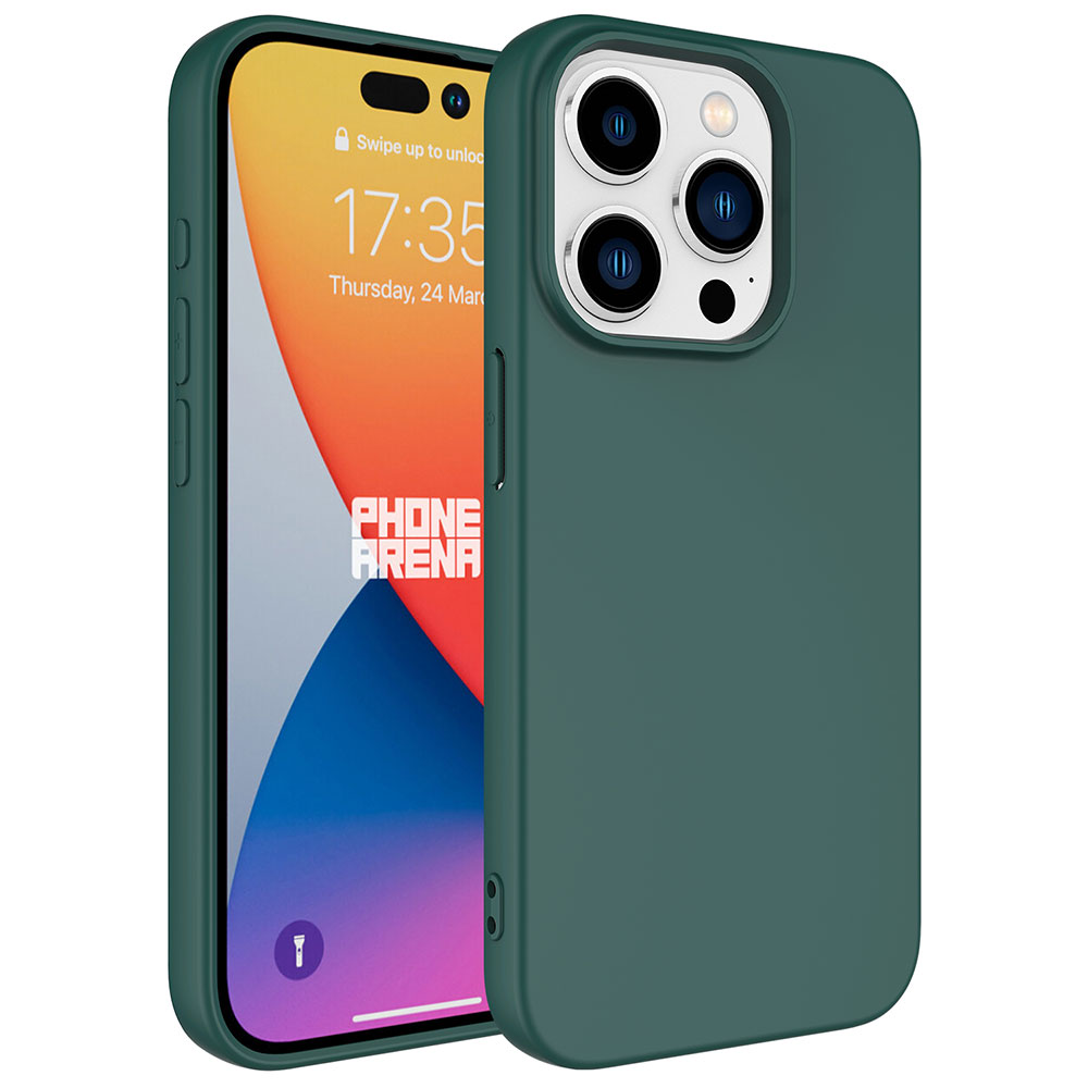 iPhone Uyumlu 15 Pro Kılıf Zore LSR Lansman Kapak-Koyu yeşil