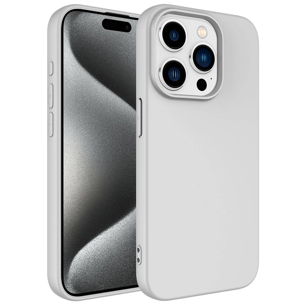 iPhone Uyumlu 15 Pro Max Kılıf Zore LSR Lansman Kapak-Gri