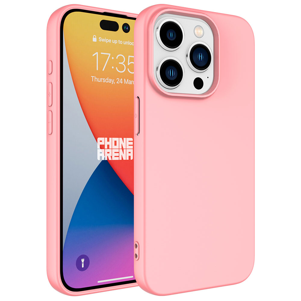 iPhone Uyumlu 15 Pro Max Kılıf Zore LSR Lansman Kapak-Pembe açık