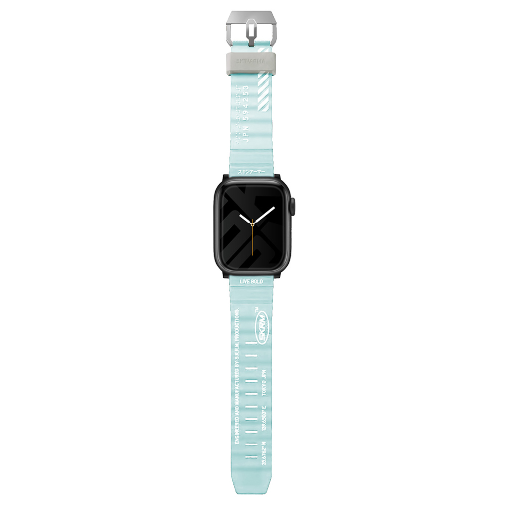 Watch Ultra 49mm SkinArma Shokku Silikon Kordon-Mavi açık