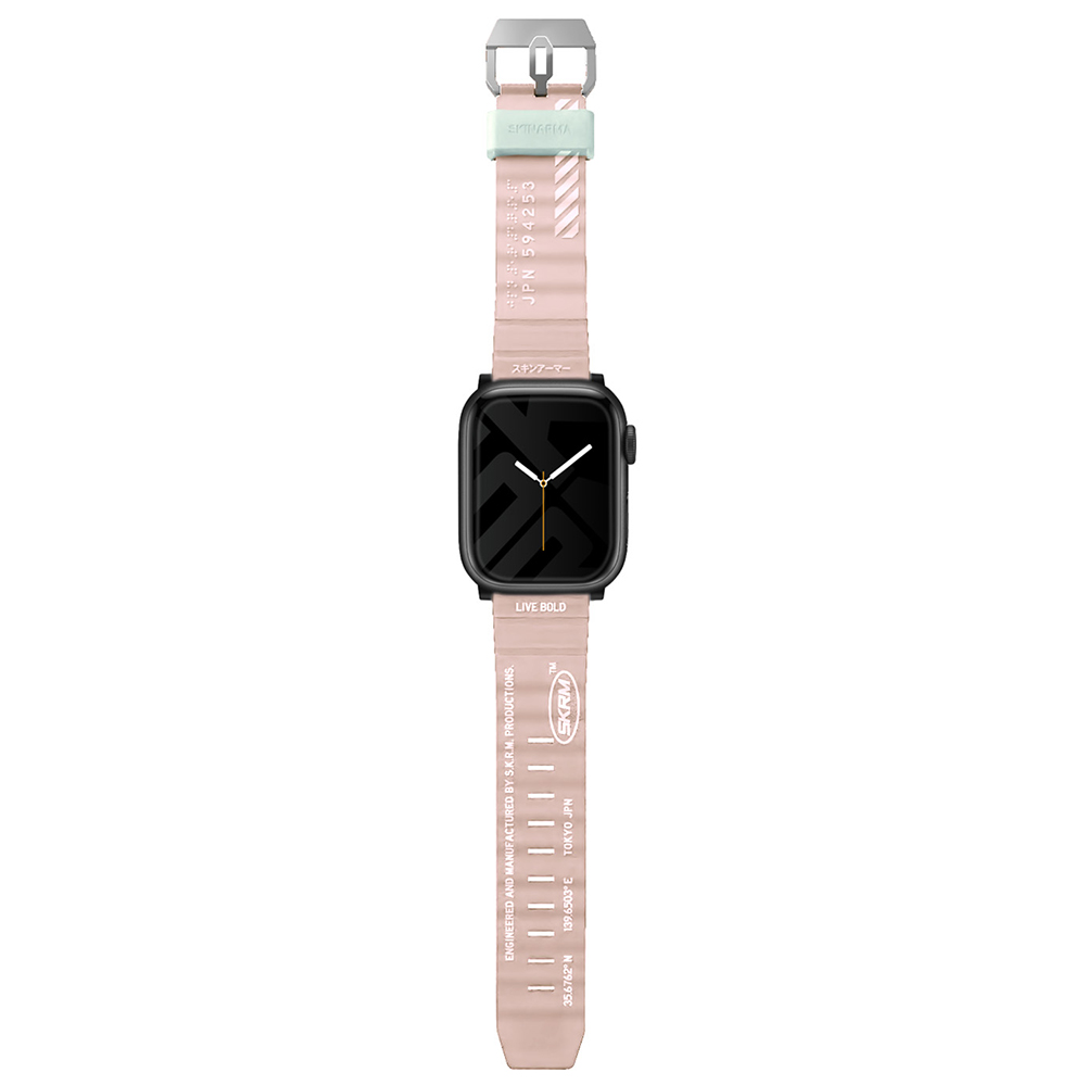 Watch Ultra 49mm SkinArma Shokku Silikon Kordon-Pembe açık