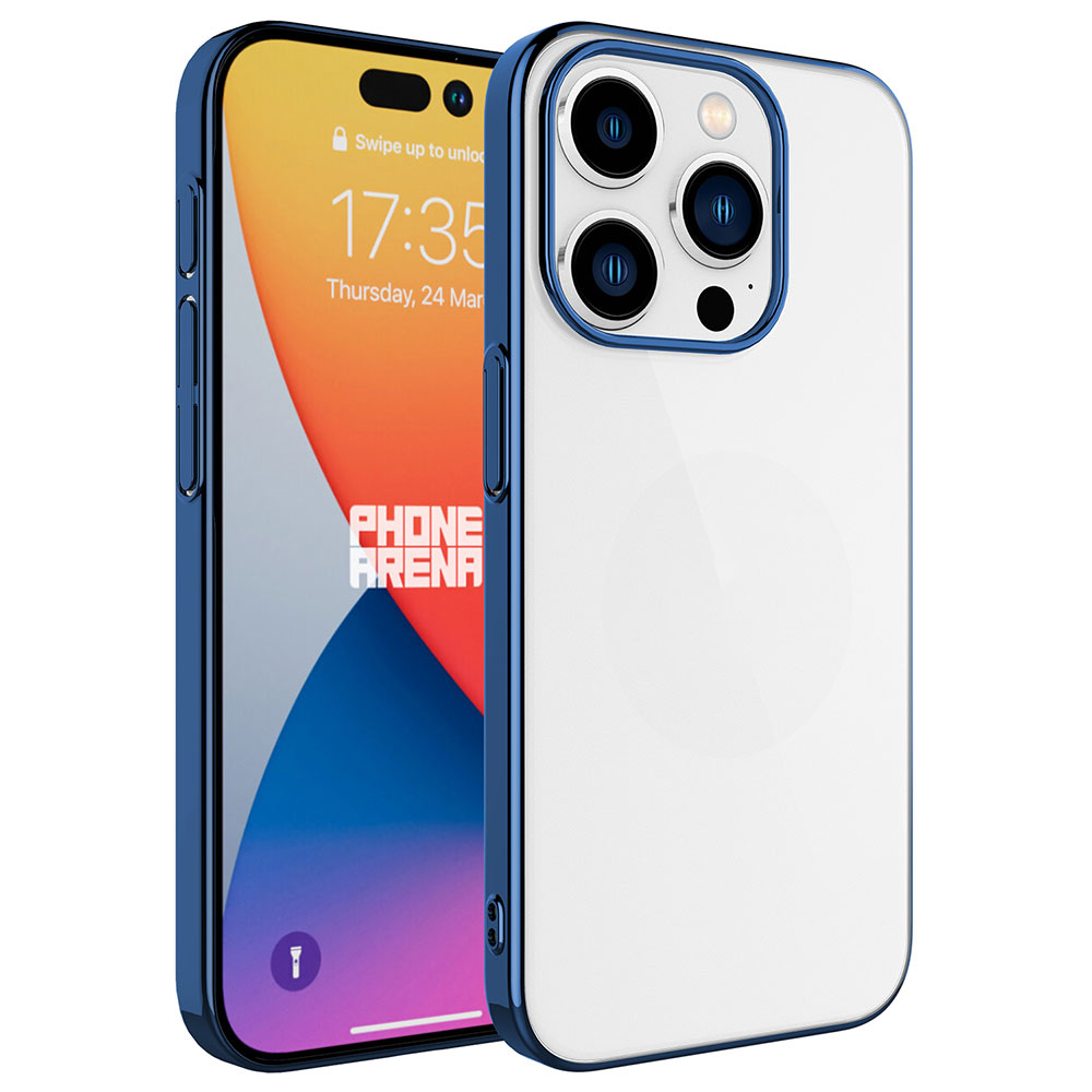 iPhone Uyumlu 15 Pro Max Kılıf Sert PC Renkli Çerçeveli Zore Riksos Kapak