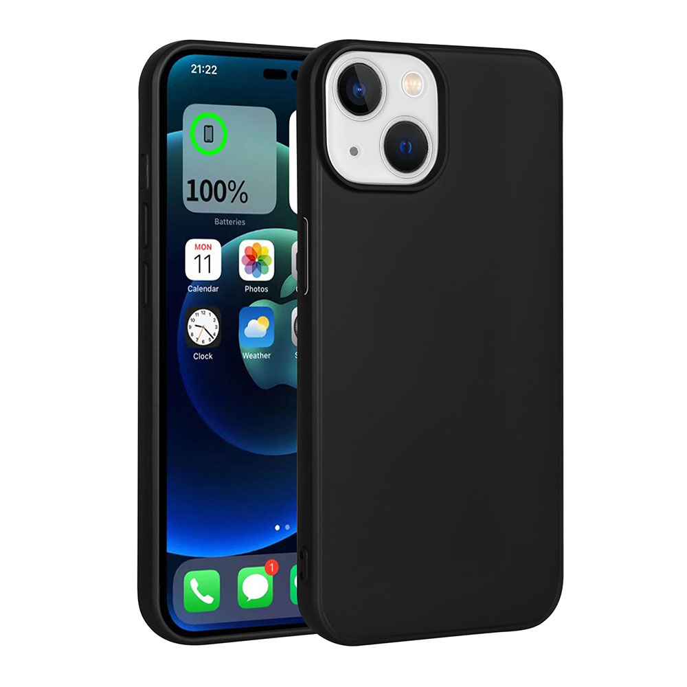 iPhone Uyumlu 15 Kılıf Zore Premier Silikon Kapak-Siyah