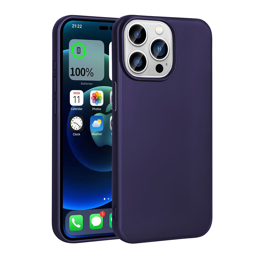 iPhone Uyumlu 15 Pro Max Kılıf Zore Premier Silikon Kapak-Lacivert
