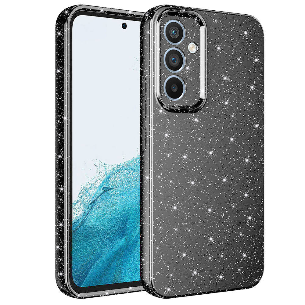 Galaxy Uyumlu A14 Kılıf Kamera Korumalı Simli Lüks Zore Koton Kapak