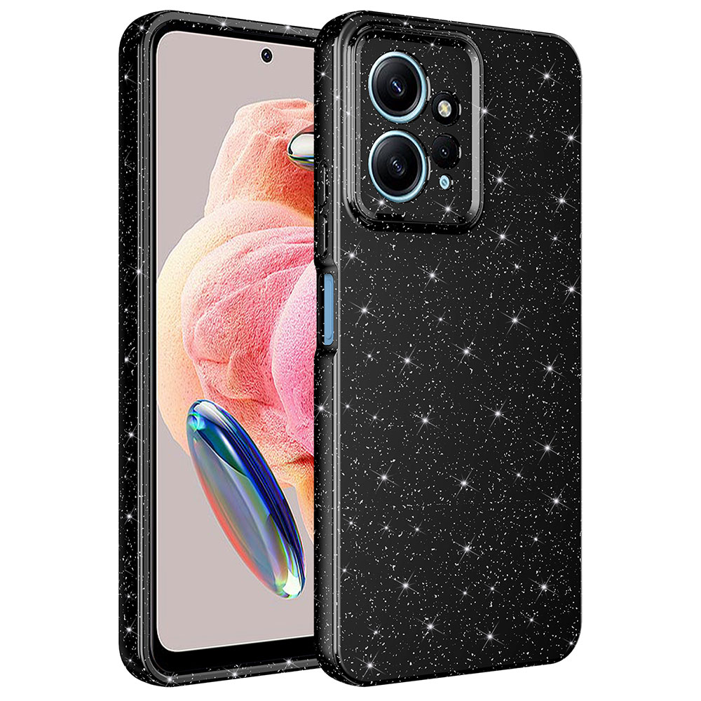 Xiaomi Uyumlu  Redmi Note 12 4G Kılıf Kamera Korumalı Simli Lüks Zore Koton Kapak