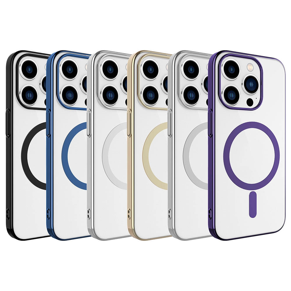 iPhone Uyumlu 15 Pro Max Kılıf Zore Wireless Şarj Özellikli Pixel M-safe Kapak