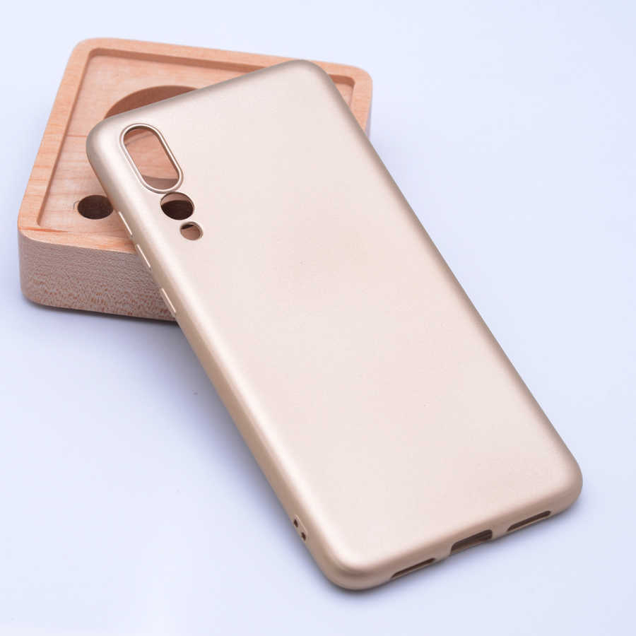 Huawei Uyumlu P20 Pro Kılıf Zore Premier Silikon Kapak-Gold