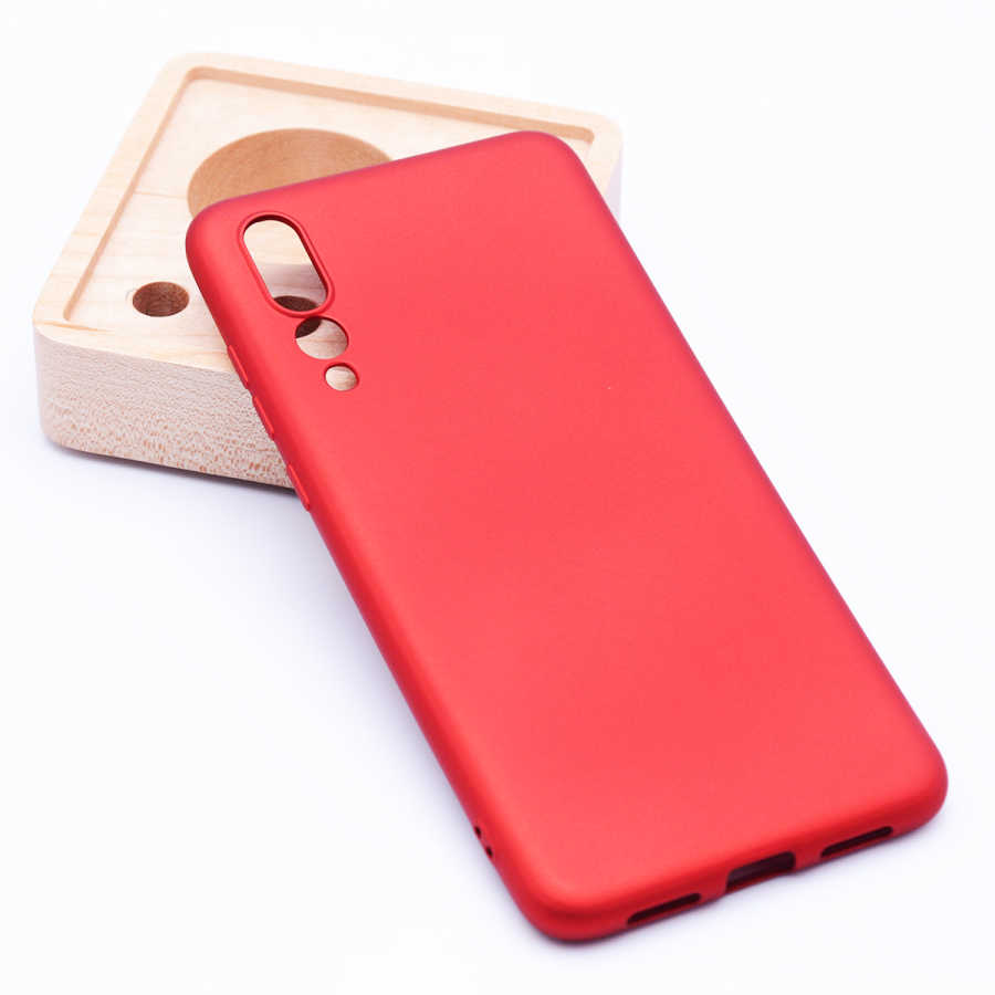Huawei Uyumlu P20 Pro Kılıf Zore Premier Silikon Kapak-Kırmızı