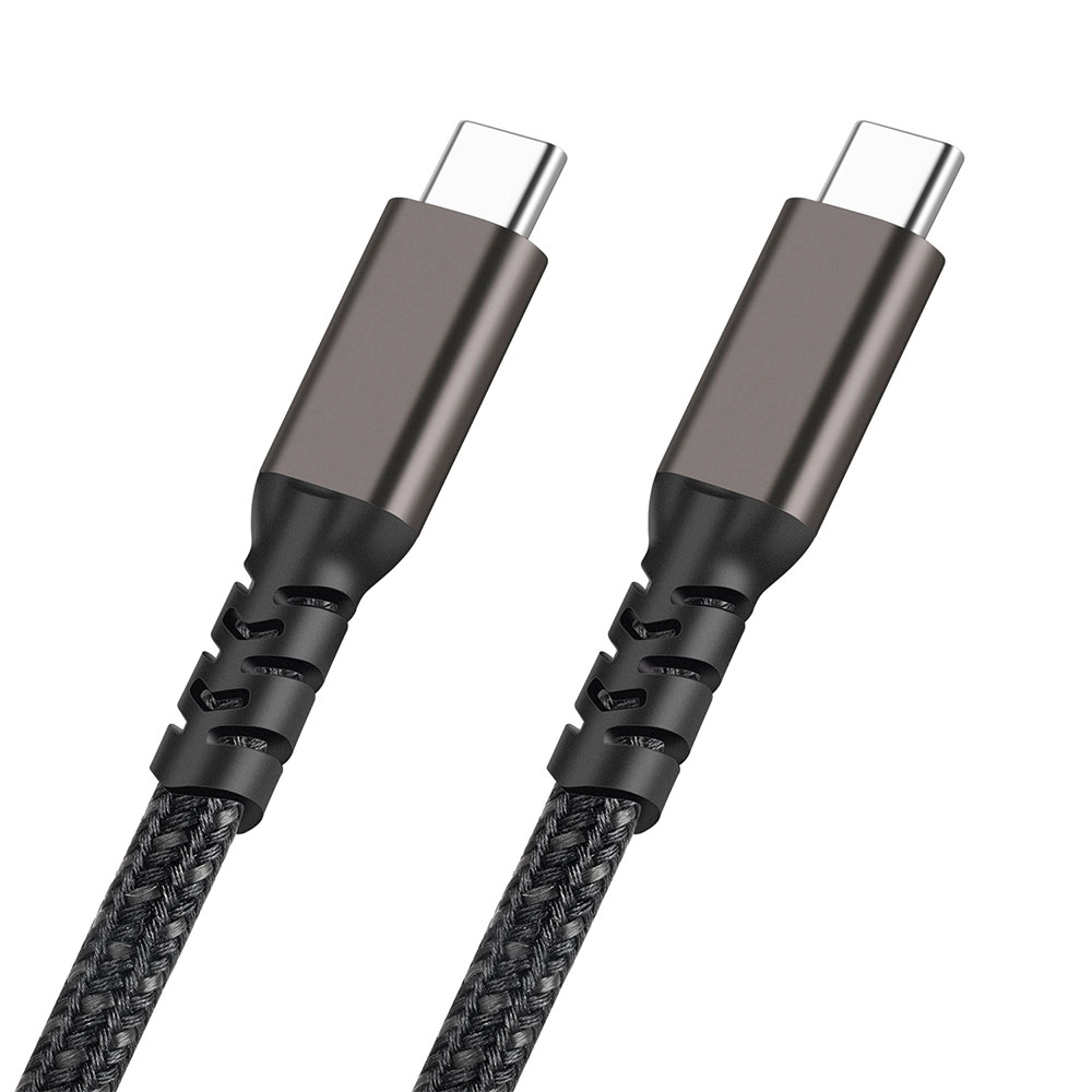 Qgeem 2.Jenerasyon Type-C to Type-C USB3.2 PD Data Kablosu 100W 20Gbps 4K@60Hz 0.2 Metre