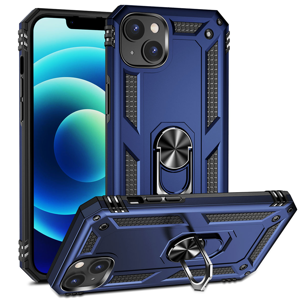 iPhone Uyumlu 15 Kılıf Zore Vega Kapak-Mavi