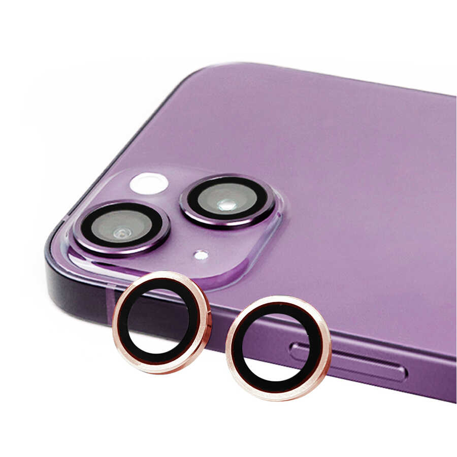 iPhone Uyumlu 15 Zore CL-07 Kamera Lens Koruyucu-Pembe