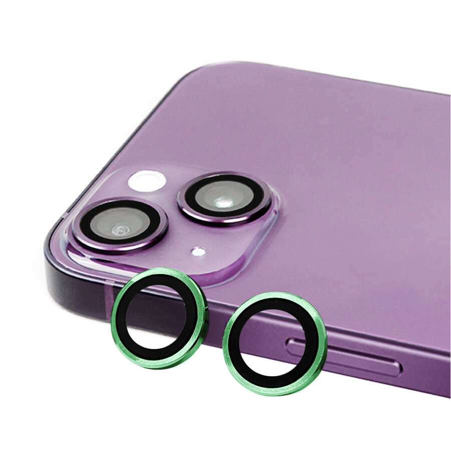 iPhone Uyumlu 15 Plus Zore CL-07 Kamera Lens Koruyucu-Yeşil