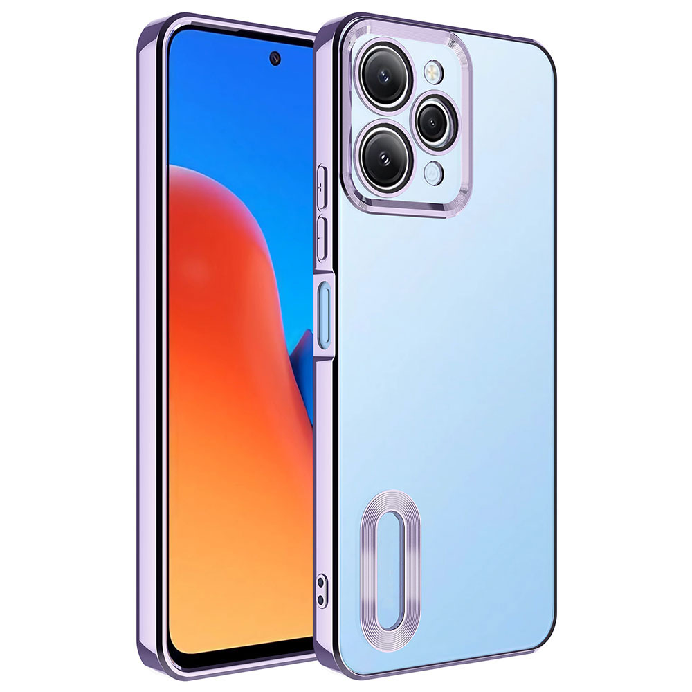 Xiaomi Uyumlu  Redmi 12 Kılıf Kamera Korumalı Logo Gösteren Zore Omega Kapak