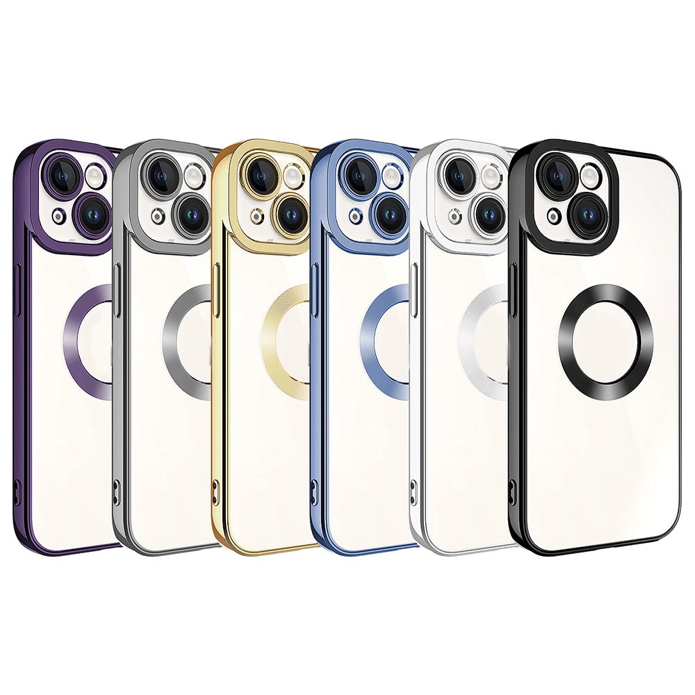 iPhone Uyumlu 15 Kılıf Kamera Korumalı Logo Gösteren Zore Omega Kapak