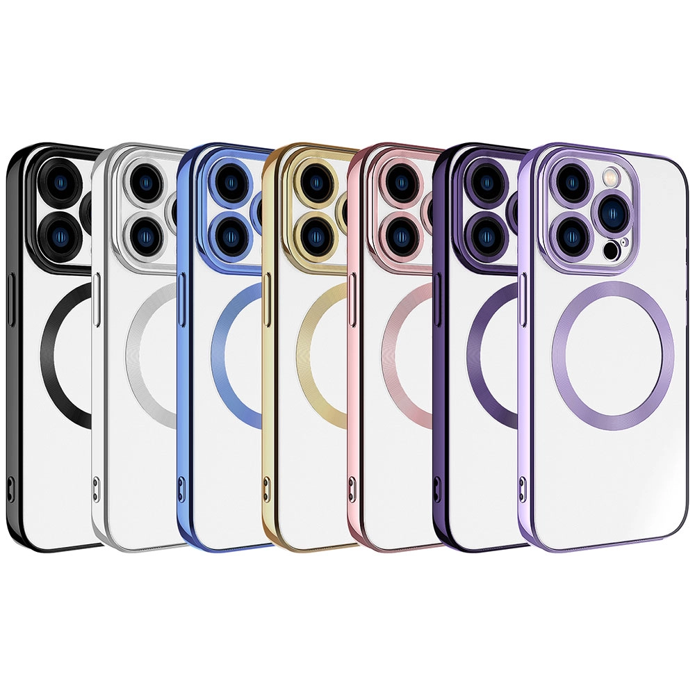iPhone Uyumlu 15 Pro Max Kılıf M-safe Wireless Şarj Özellikli Zore Setro Silikon