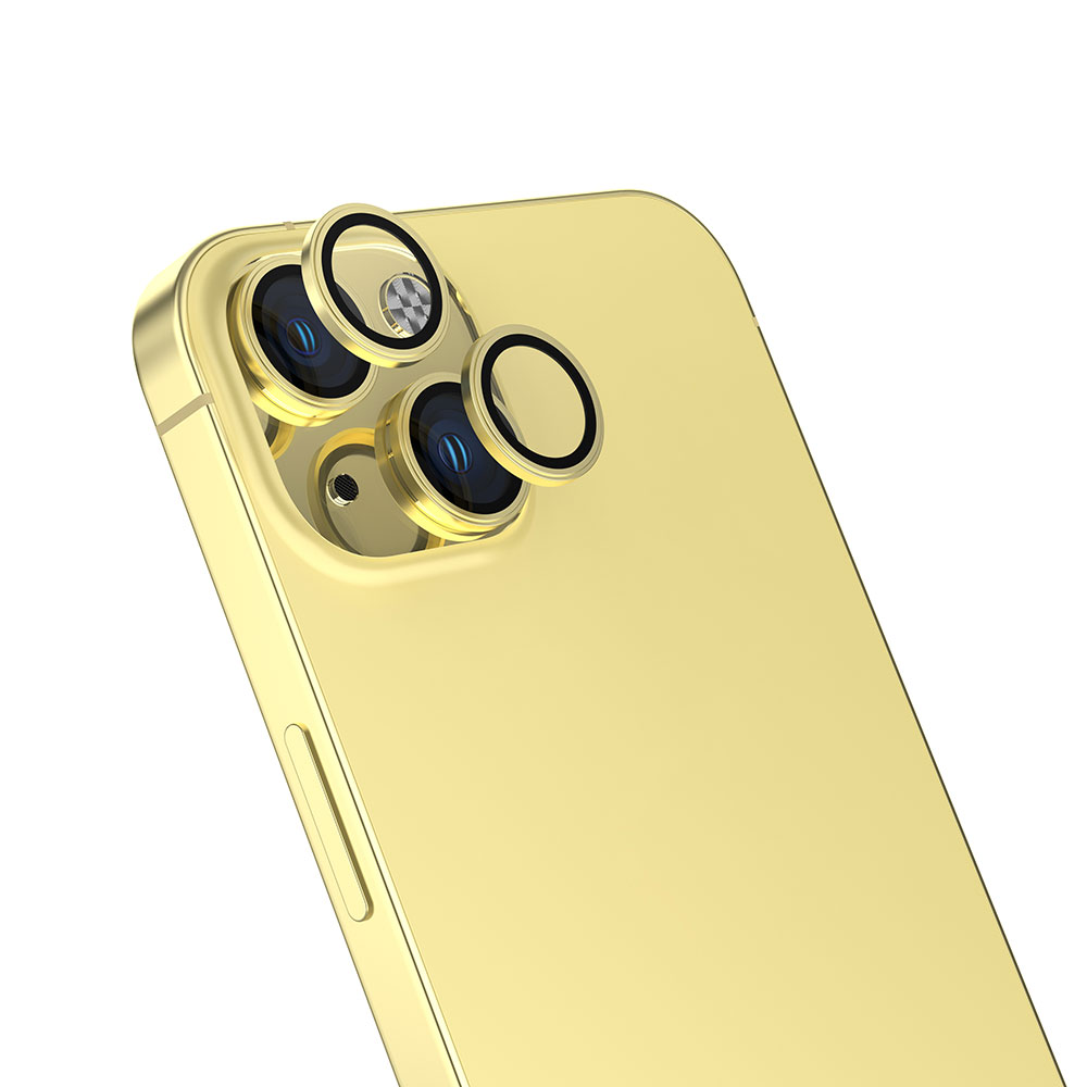 iPhone Uyumlu 15 Zore CL-13 Kamera Lens Koruyucu-Sarı