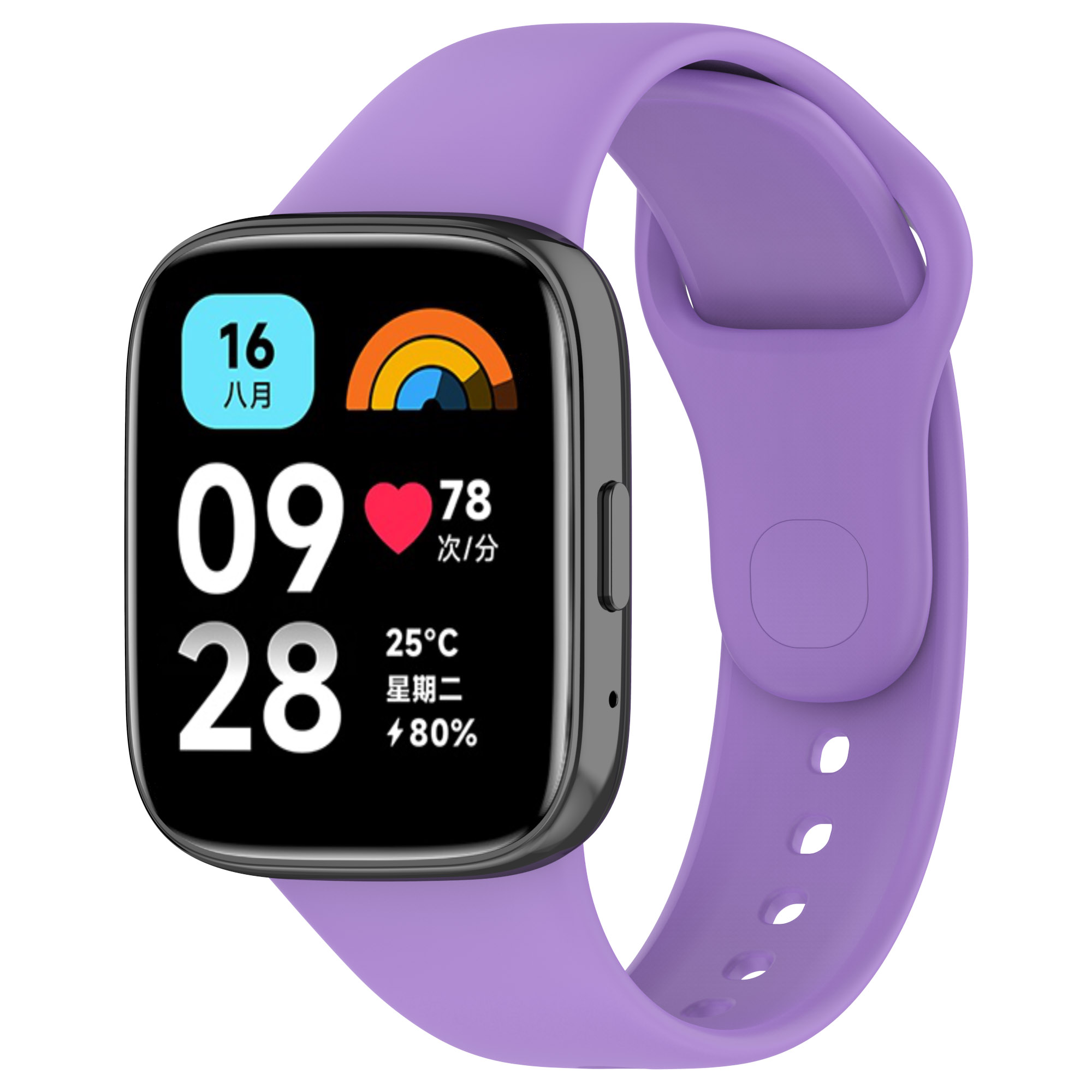 Xiaomi Uyumlu  Redmi Watch 3 Active Zore Klasik Kordon-Lila