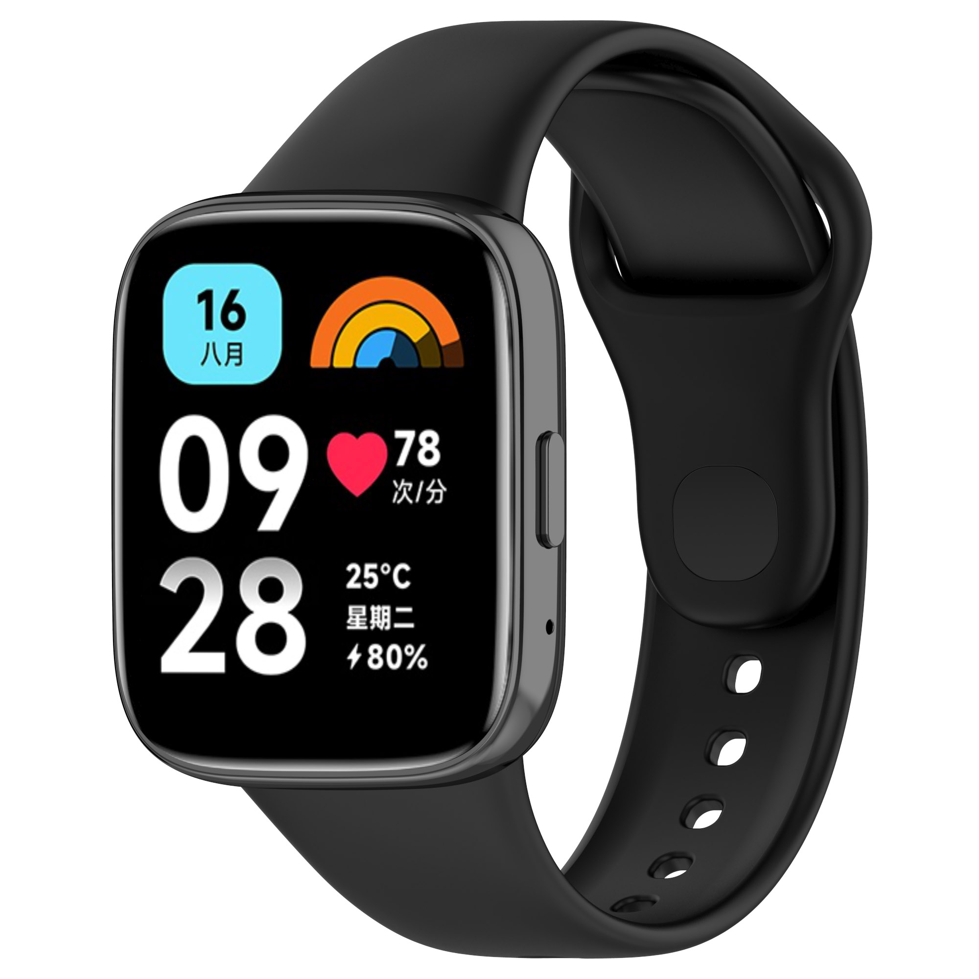 Xiaomi Uyumlu  Redmi Watch 3 Active Zore Klasik Kordon-Siyah