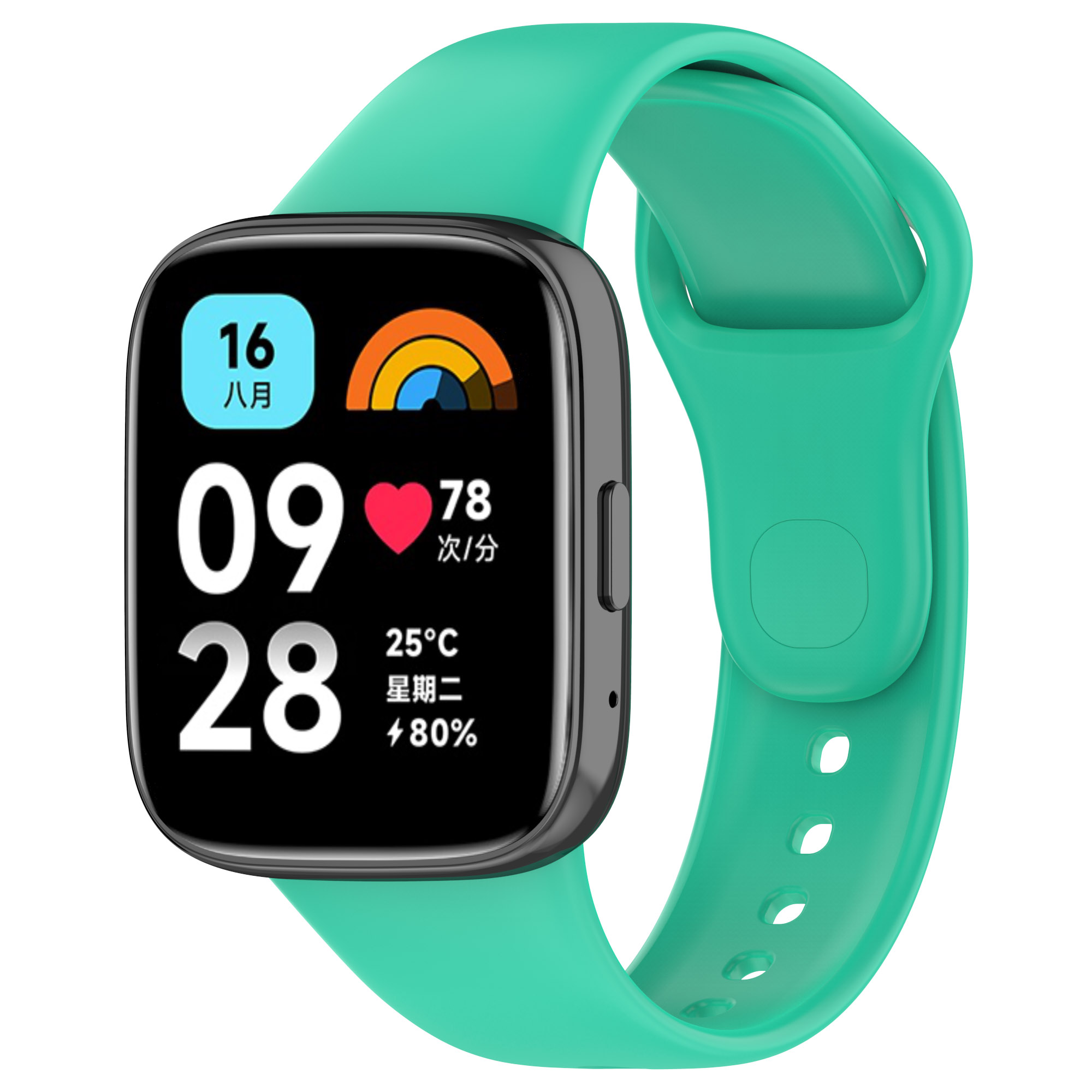 Xiaomi Uyumlu  Redmi Watch 3 Active Zore Klasik Kordon-Turkuaz