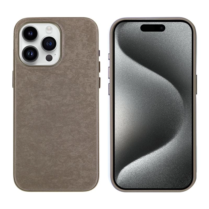 iPhone Uyumlu 15 Pro Max Kılıf Zore Mikro Fiber Mimoza Kapak