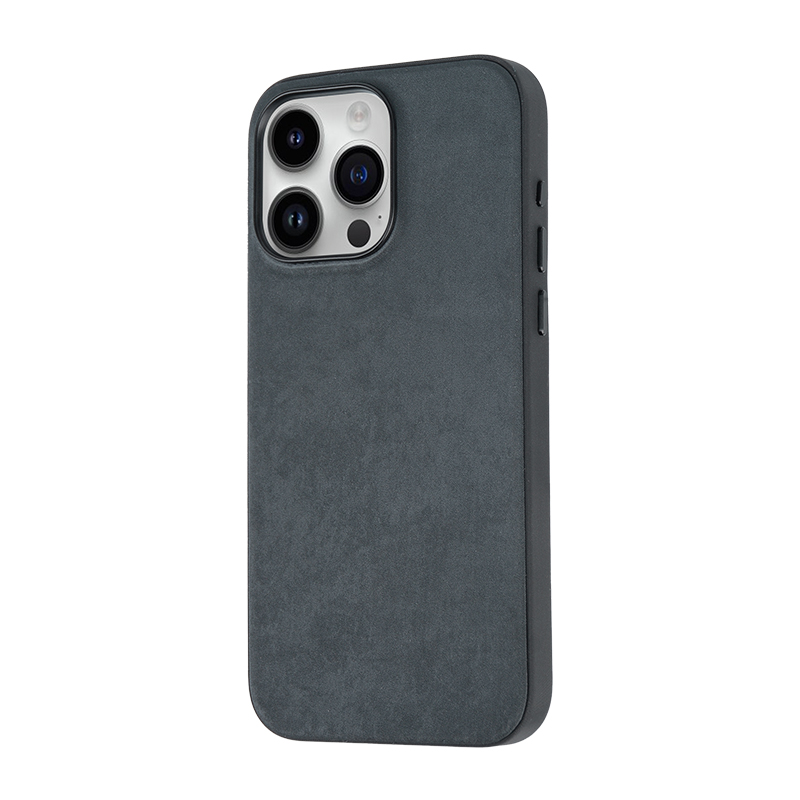 iPhone Uyumlu 15 Pro Max Kılıf Zore Mikro Fiber Mimoza Kapak-Siyah