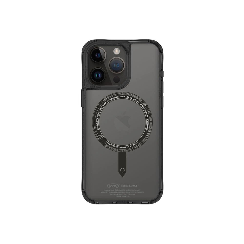 iPhone Uyumlu 15 Pro Max Kılıf SkinArma Şeffaf Airbag Tasarımlı M-safe Şarj Özellikli Saido Kapak
