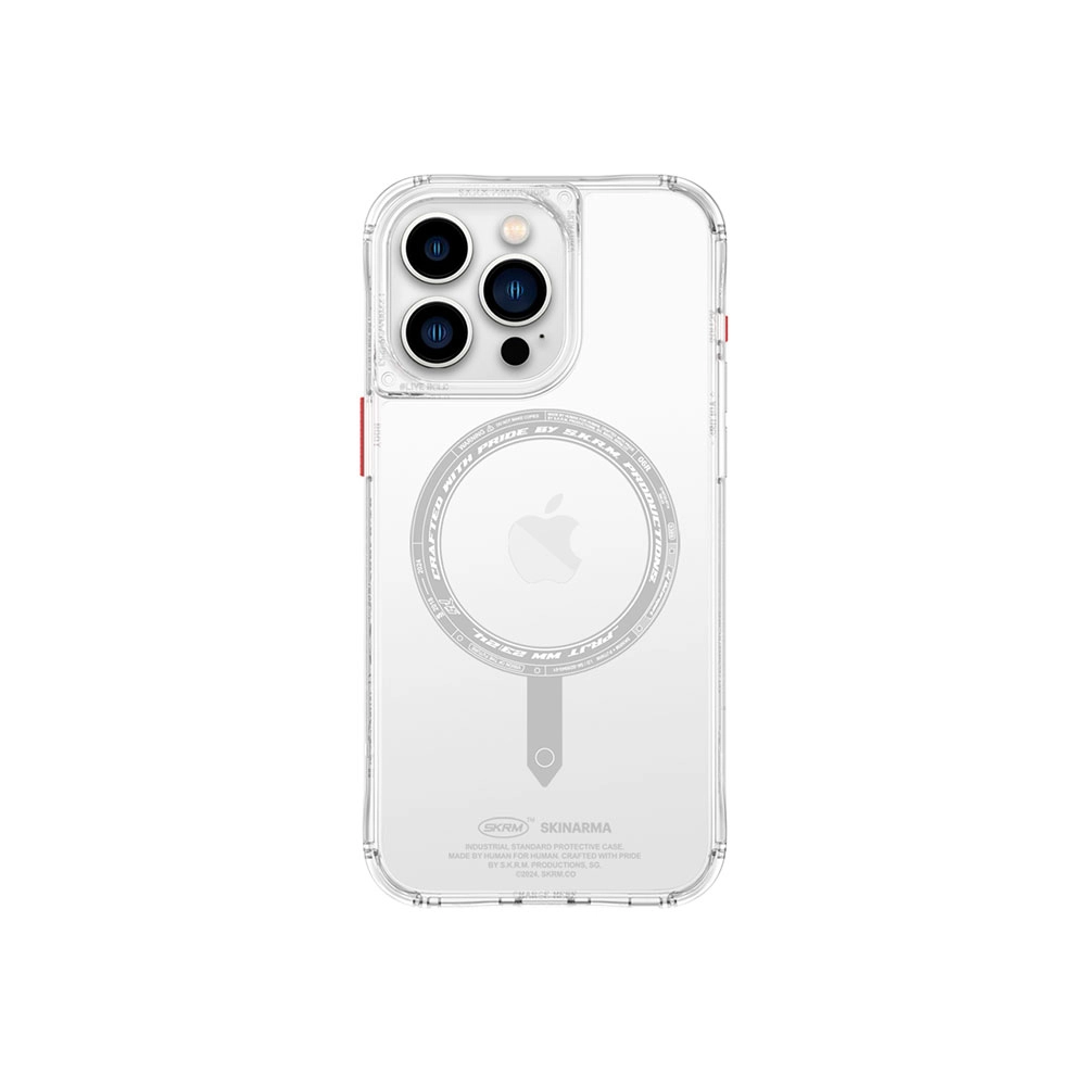 iPhone Uyumlu 15 Pro Max Kılıf SkinArma Şeffaf Airbag Tasarımlı M-safe Şarj Özellikli Saido Kapak
