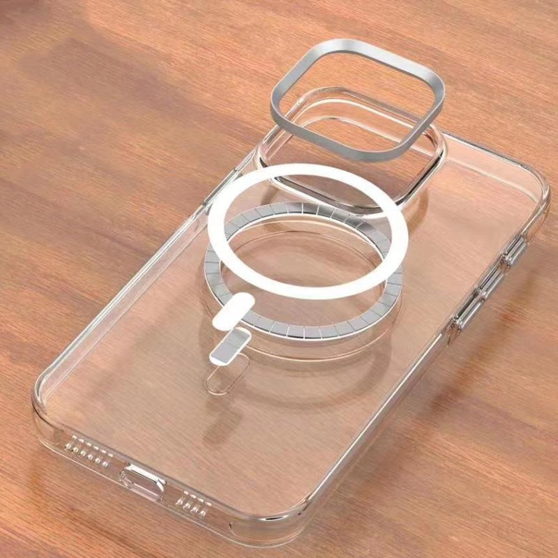 iPhone Uyumlu 15 Pro Max Kılıf Zore Wireless Şarj Özellikli Şeffaf Efsane Kapak