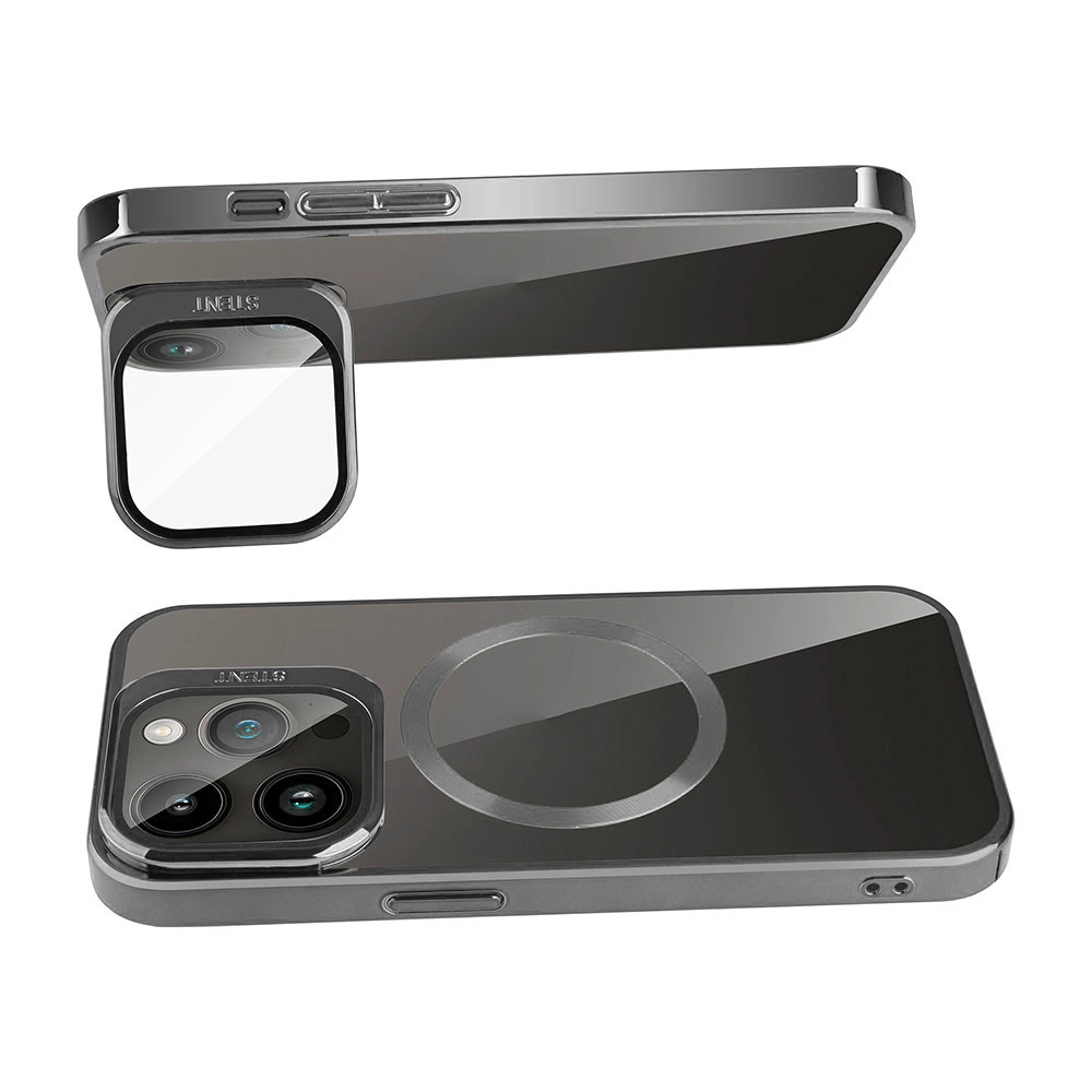 iPhone Uyumlu 15 Pro Kılıf M-safe Şarj Özellikli Standlı Zore Klon Kapak