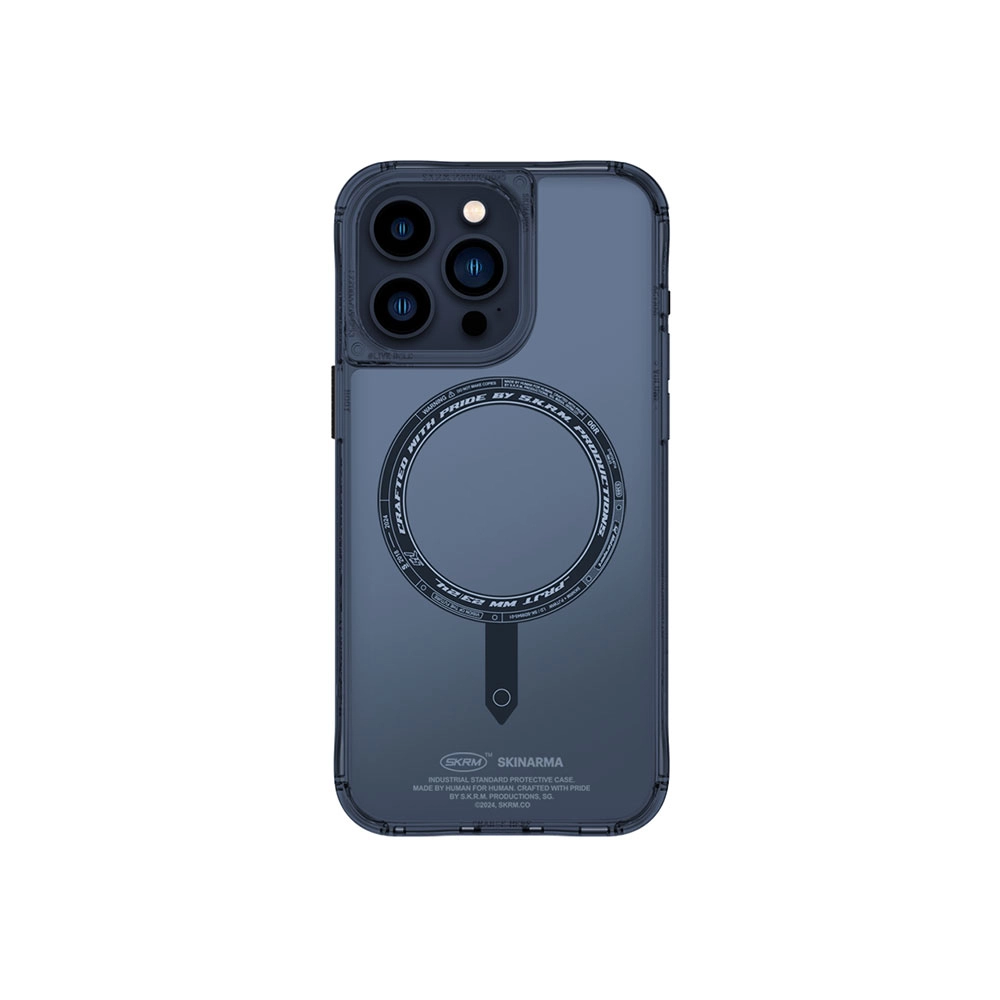iPhone Uyumlu 15 Pro Kılıf SkinArma Şeffaf Airbag Tasarımlı M-safe Şarj Özellikli Saido Kapak