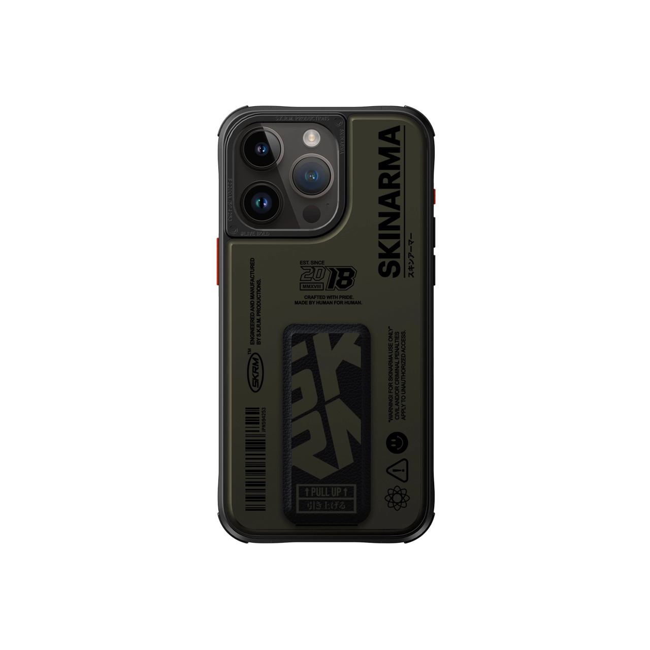 iPhone Uyumlu 15 Pro Kılıf SkinArma Desenli Airbag Tasarımlı Standlı Spunk Kapak