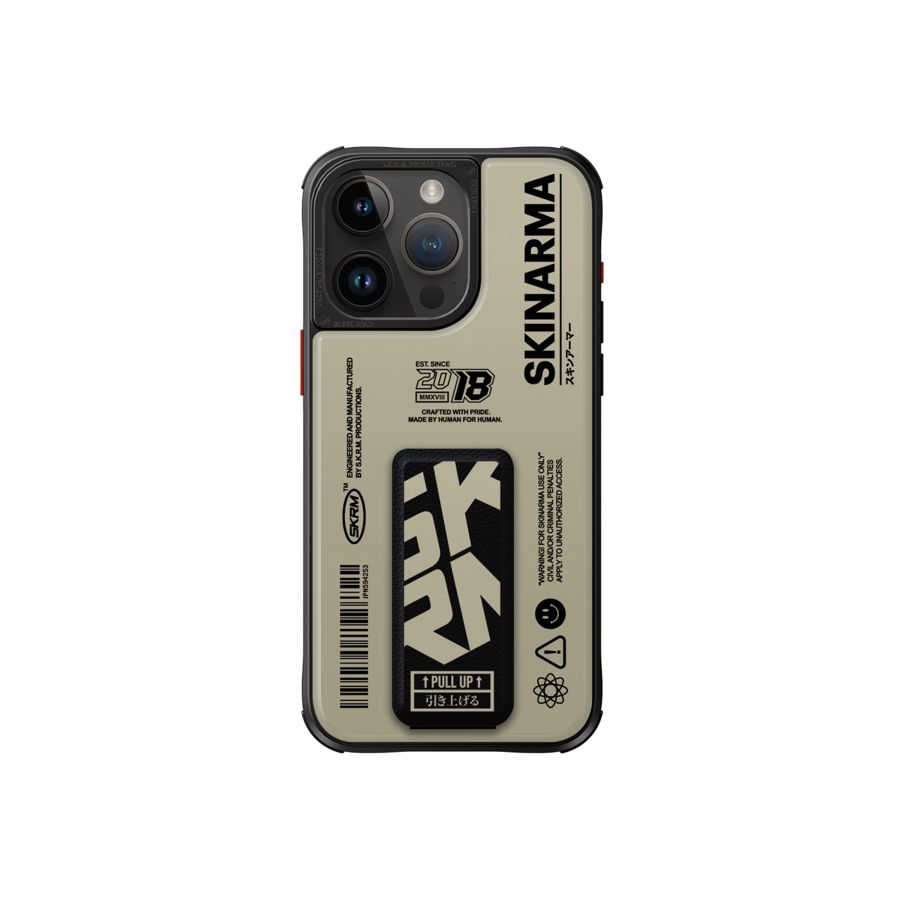iPhone Uyumlu 15 Pro Kılıf SkinArma Desenli Airbag Tasarımlı Standlı Spunk Kapak