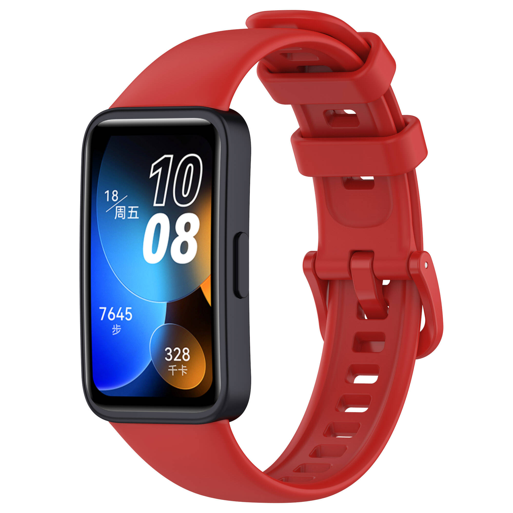 Huawei Uyumlu Band 8 Zore Klasik Kordon-Kırmızı