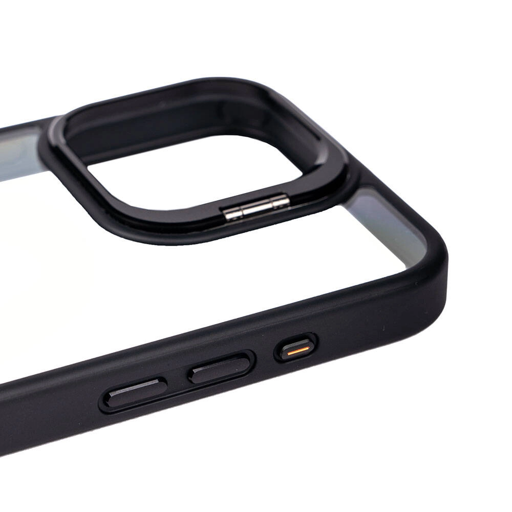 iPhone Uyumlu 15 Pro Max Kılıf Kamera Lens Korumalı Standlı Zore Klon Lensli Kapak