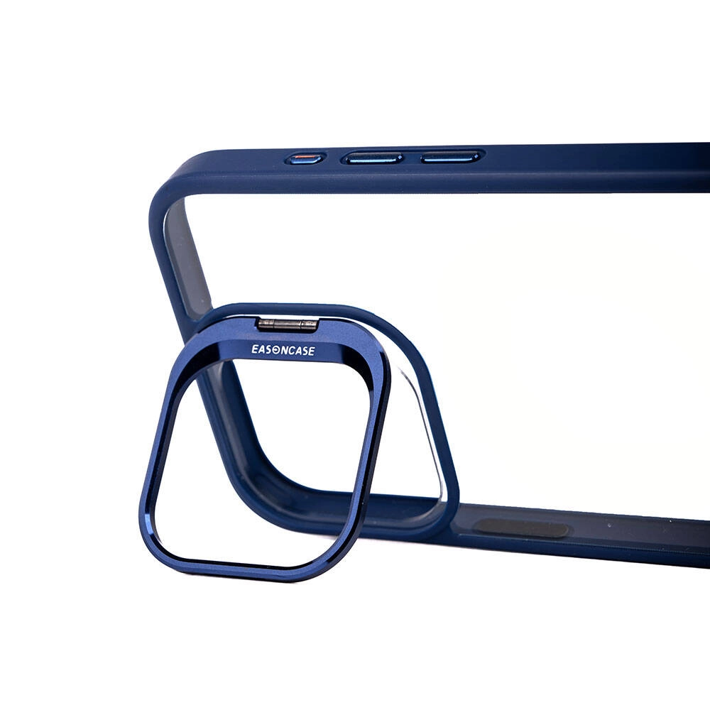 iPhone Uyumlu 15 Pro Max Kılıf Kamera Lens Korumalı Standlı Zore Klon Lensli Kapak