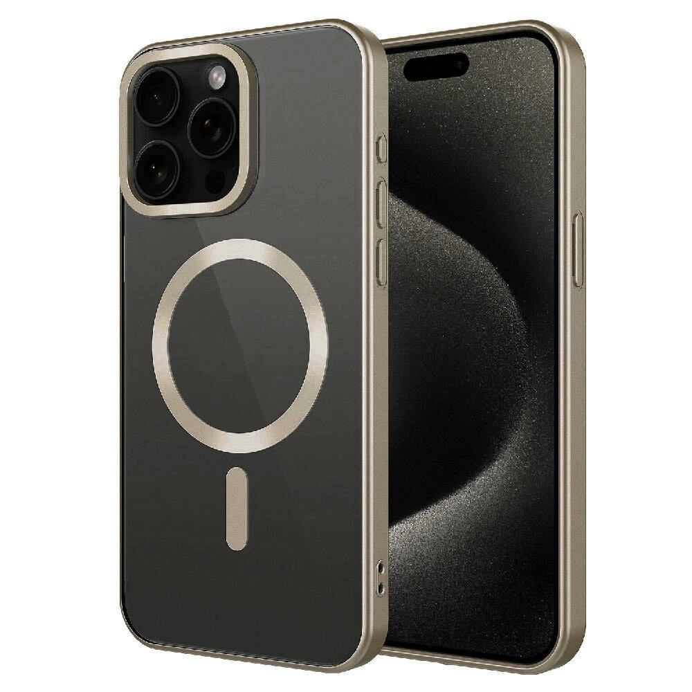 iPhone Uyumlu 15 Pro Max Kılıf Mat Tasarımlı M-safe Wireless Şarj Özellikli Zore Mat Setro Kapak