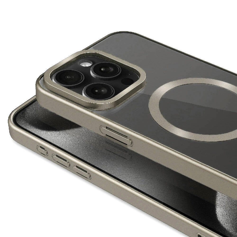 iPhone Uyumlu 15 Pro Max Kılıf Mat Tasarımlı M-safe Wireless Şarj Özellikli Zore Mat Setro Kapak