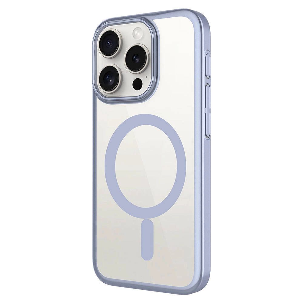 iPhone Uyumlu 15 Pro Max Kılıf Wireless Şarj Özellikli Sert PC Zore Mat Riksos M-safe Kapak
