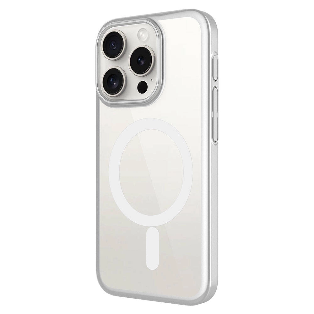 iPhone Uyumlu 15 Pro Max Kılıf Wireless Şarj Özellikli Sert PC Zore Mat Riksos M-safe Kapak