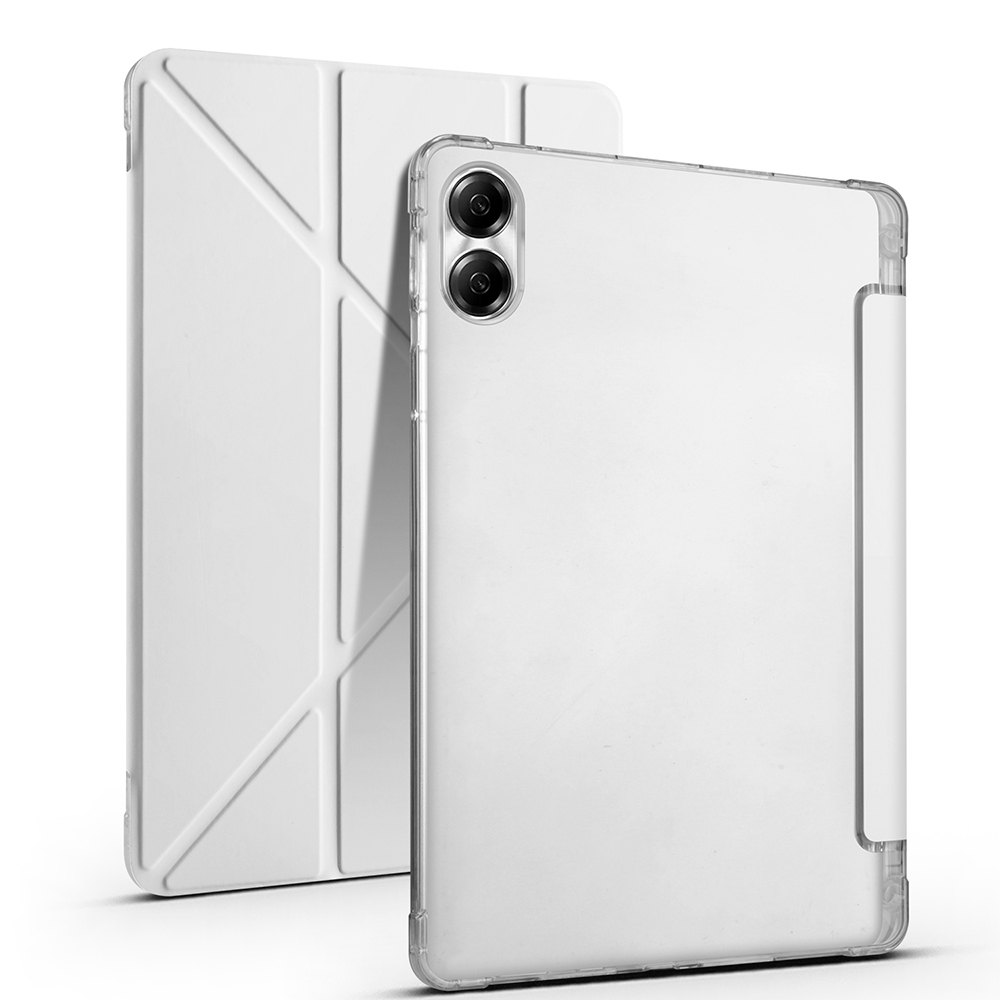 Huawei Uyumlu Honor Pad X9 11.5’ Kılıf Zore Tri Folding Kalem Bölmeli Standlı Kılıf-Gri